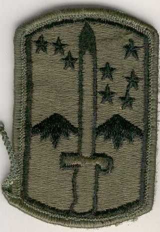 Armabzeichen 172nd Inf. Brigade, tarnfarben ( OD )