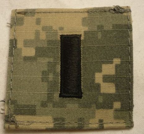 Dienstgradabzeichen, Kragenabzeichen, ACU Digital, ohne Klett, First Lieutnant