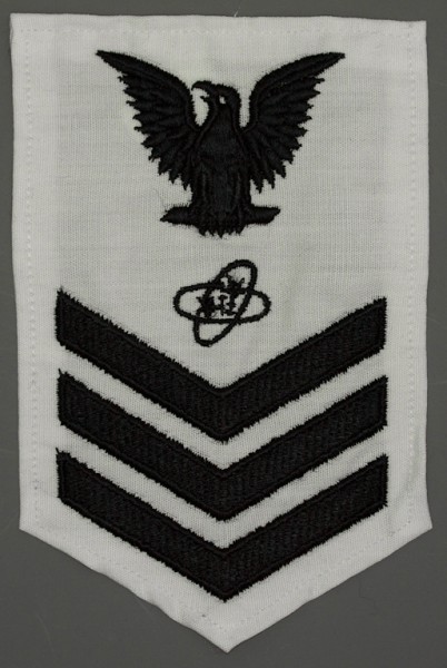 Armabzeichen für Hemden, Dienstgrad mit Laufbahnabzeichen, ET Electronics Technician, Petty Officer First Class 