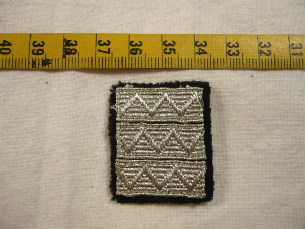 Hamburg: Dienstgradabzeichen, Polizei Hamburg, alte Art, Polizeihauptmeister, 3 Balken Alu grade auf blau