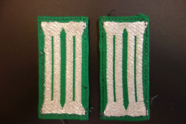 Schleswig-Holstein: Kragenspiegel, alte Art Schleswig Holstein, mittlerer Dienst - gewebt