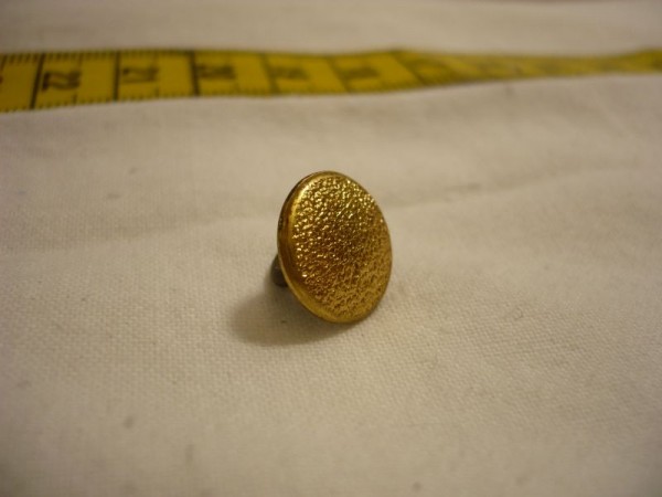 Knopf, 12mm, Mützenknopf, Gold, mit Hersteller M5/102 und RZM