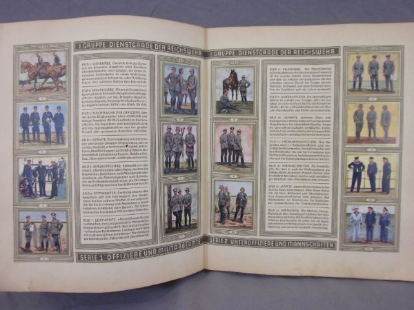 Zigarettenbilder.-bzw Sammelbilderalbum, Die Reichswehr, komplett