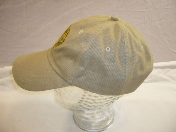 Baseballcap, Navy- Unteroffiziersemblem, ganz in gold auf khaki gestickt