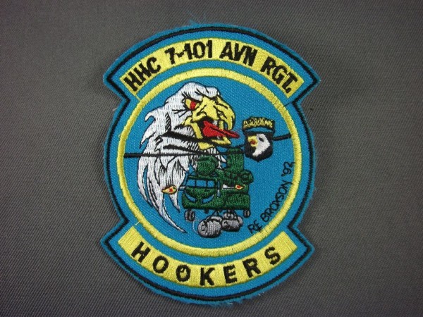 Aufnäher Patch HHC 7- 101 AVN REG Hookers - Verbandsabzeichen Airborne