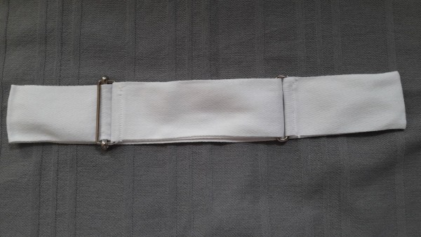 BUND: Mützenband, BGS, für Schirmmütze, weiß, ca 40mm  breit