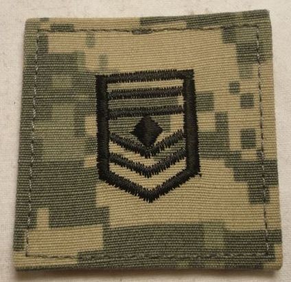 Dienstgradabzeichen, Kragenabzeichen, ACU Digital, mit Klett, First Sergeant, ROTC
