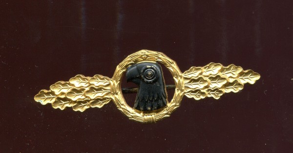 Orden 1939 / 1957 Frontflugspange für Auklärer in Gold ohne Auflage