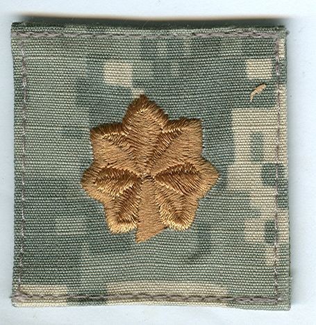 Dienstgradabzeichen, Kragenabzeichen, ACU Digital, ohne Klett, Major