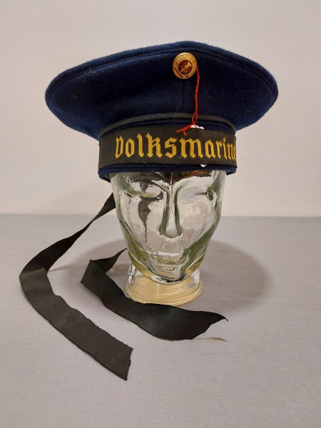 DDR Tellermütze - Volksmarine - Größe ca. 58 - Mannschaften und Maate - blauer Bezug
