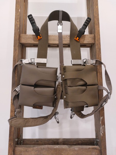 Bundeswehr Koppel mit Koppeltragegestell und 2x Magazintasche G3 in oliv Original