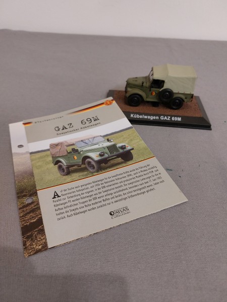 Modell GAZ 69M sowjetischer Kübelwagen - Maßstab 1:43 - Atlas Collection - OVP