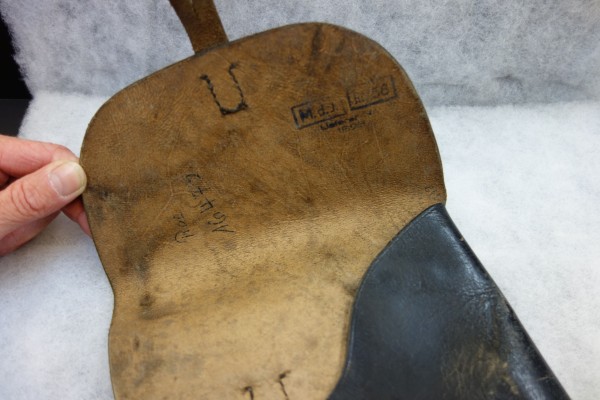 Leuchtpistolentasche, schwarz, 1. Modell ohne Patronenhalterung 