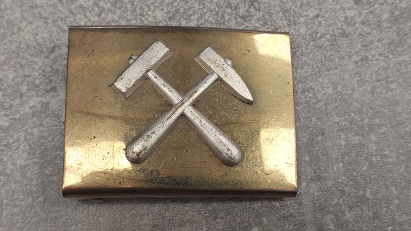 Bergbau Koppelschloss Messing für 45mm Koppel