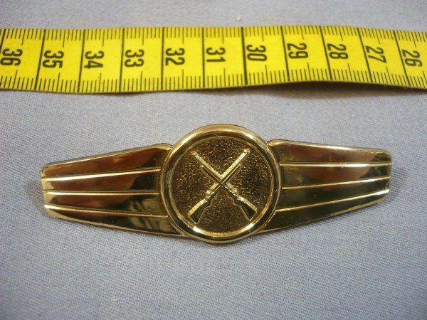 Tätigkeitsabzeichen, Sicherungspersonal, Neues Modell, Gold, Metall  