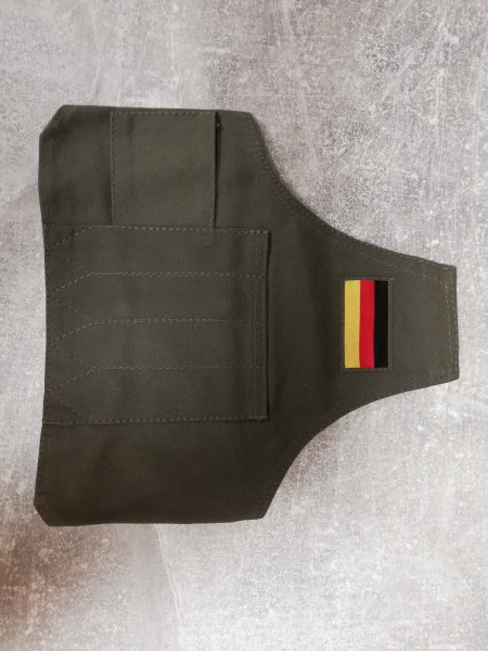 Bundeswehr Armbinde oliv mit Stifhaltern und National NEU