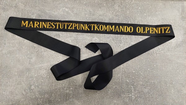 Bundeswehr Mützenband Marinestützpunktkommando Olpenitz gewebt