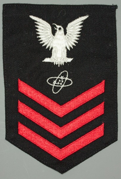 Armabzeichen für Hemden, Dienstgrad mit Laufbahnabzeichen, ET Electronics Technician, Petty Officer First Class 