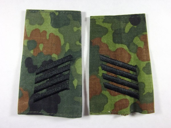 Rangschlaufen Stabsgefreiter schwarz auf Flecktarn