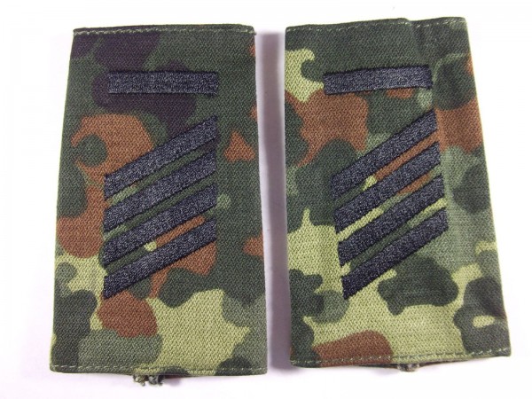 Rangschlaufen Stabsgefreiter UA, schwarz auf Flecktarn