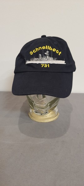 Baseballcap Schnellboot 731 blau flache Form