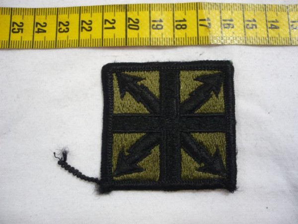 Armabzeichen 142nd Signal Brigade, tarnfarben ( OD )