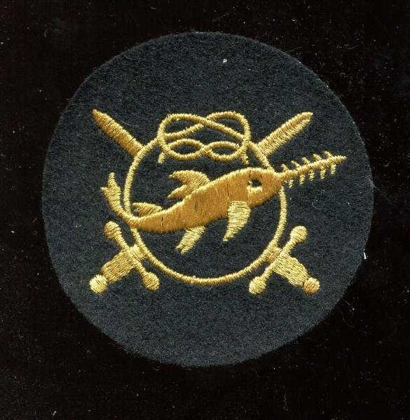 Kriegsmarine Ärmelabzeichen Kampfabzeichen der Kleinkampfmittel 3.Stufe Lurex