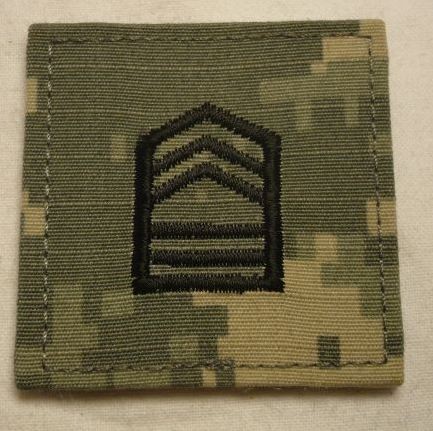 Dienstgradabzeichen, Kragenabzeichen, ACU Digital, mit Klett, Master Sergeant, ROTC
