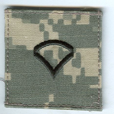 Dienstgradabzeichen, Kragenabzeichen, ACU Digital, mit Klett, Private First Class