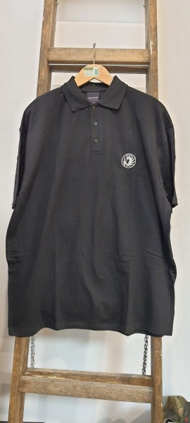 FR Poloshirt Fremdenlegion Barettabzeichen in schwarz mit Bruststickerei