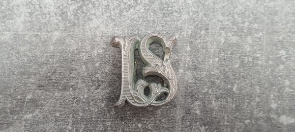 Wehrmacht Schulterklappenauflage " LS " Luftwaffe silber