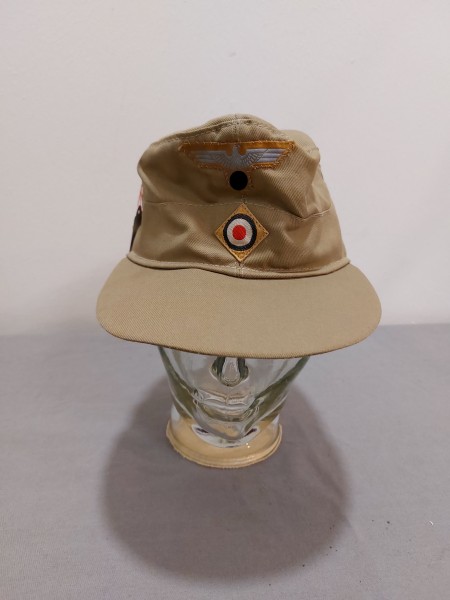 Wehrmacht Heer Feldmütze M41 khaki Mannschaften mit gewebtem Abzeichen Grösse 55