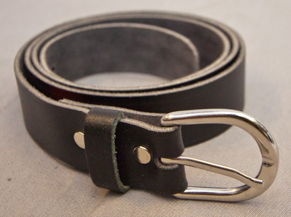 Niedersachsen: Hosengürtel, Leder schwarz, Polizei Niedersachsen,  Neu