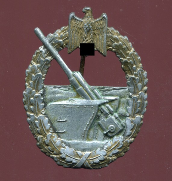 Kriegsmarine Marineartillerie Kriegsabzeichen Zink Steinhauer & Lück