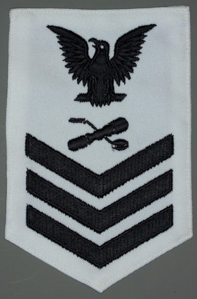 Armabzeichen für Hemden, Dienstgrad mit Laufbahnabzeichen, ML Molder, Petty Officer First Class 