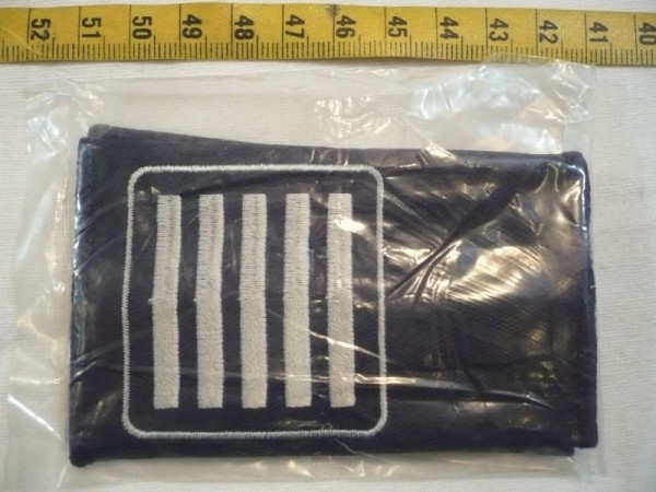 Allgemein: Rangschlaufen mit Funktionsabzeichen Feuerwehr weiße Umrandung mit fünf weißen Balken