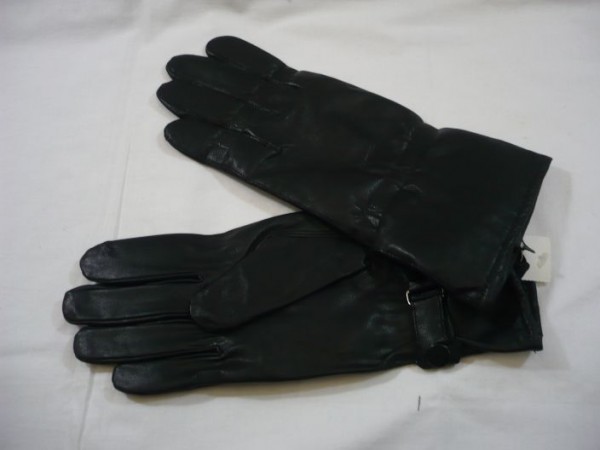 Handschuhe, Lederfingerhandschuhe, schwarz, Grösse 9