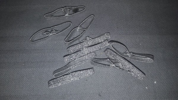 Aufschiebeschlaufe, Flachlitze 4cm Durchgangsweite 4mm breit, silber