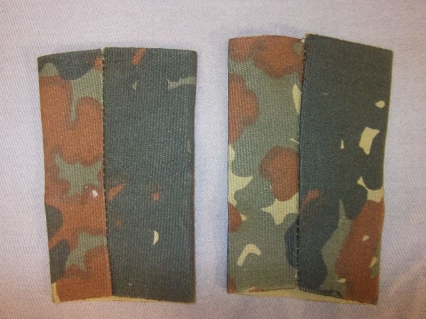Rangschlaufen Gefreiter UA, weiß auf Flecktarn