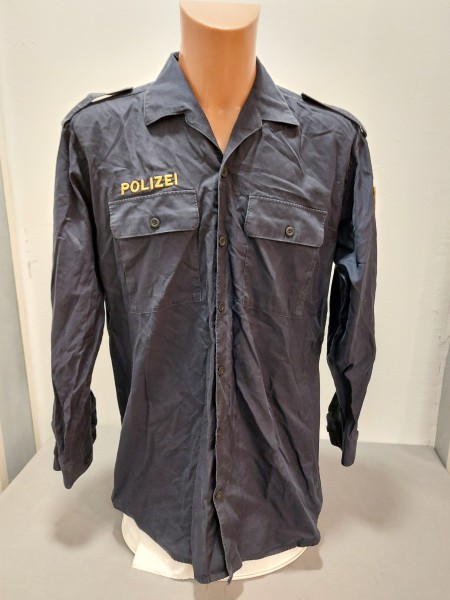 Österreich Hemd Polizei Bundespolizei in dunkelblau Grösse 42 Uniformhemd langarm