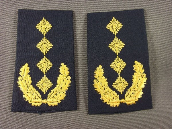 Rangschlaufen General, gelb auf blau