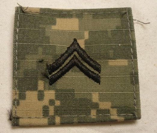 Dienstgradabzeichen, Kragenabzeichen, ACU Digital, ohne Klett, Corporal