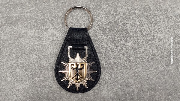 Polizei Bundespolizei BGS Schlüsselanhänger Mützenstern Metall