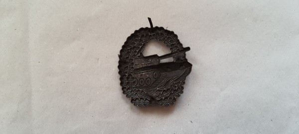 Barettabzeichen Panzertruppe Metall altsilber