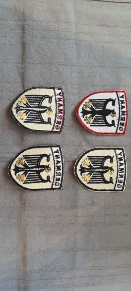 Aufnäher Germany 4 verschiedene