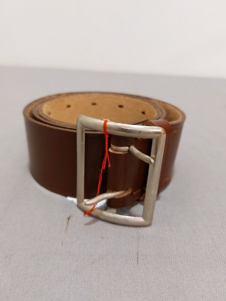 DDR Koppel Zweidornkoppel Lederkoppel braun gestempelt NVA 110cm