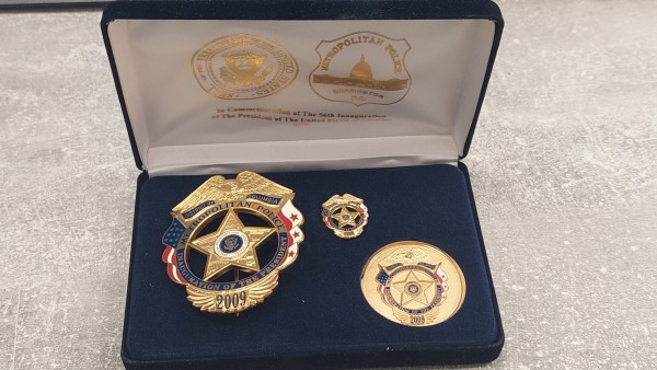 District of Columbia Metropolitan Police Inauguration of the President Abzeichen, Pin, Coin in Etui