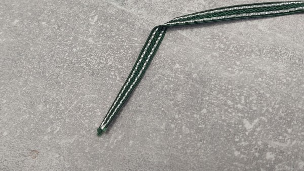 Tresse grün / silber 6mm Kragentresse Kragenlitze