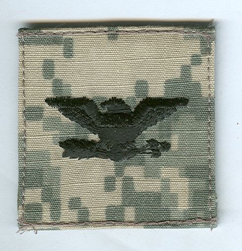 Dienstgradabzeichen, Kragenabzeichen, ACU Digital, ohne Klett, Colonel, NUR EINZELSTÜCKE !!!! Adler schaut nach links !!!!!