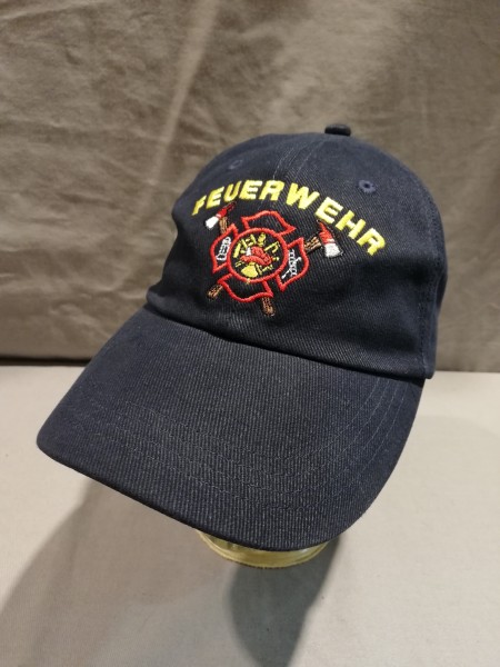Feuerwehr Baseballcap - blaue Kappe bestickt